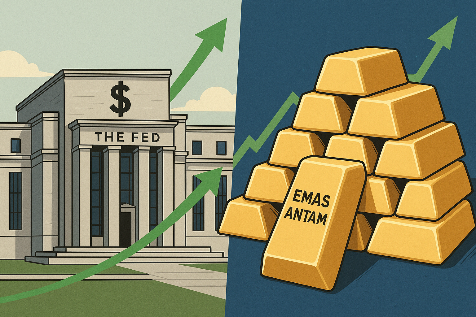 The Fed Memicu Relaksasi Kebijakan, Harga Emas Antam Naik Lagi