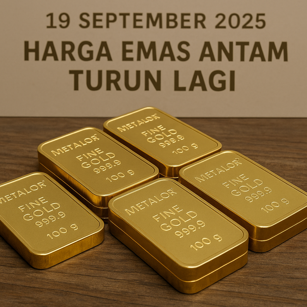 Harga Emas Antam Turun Lagi pada 19 September 2025