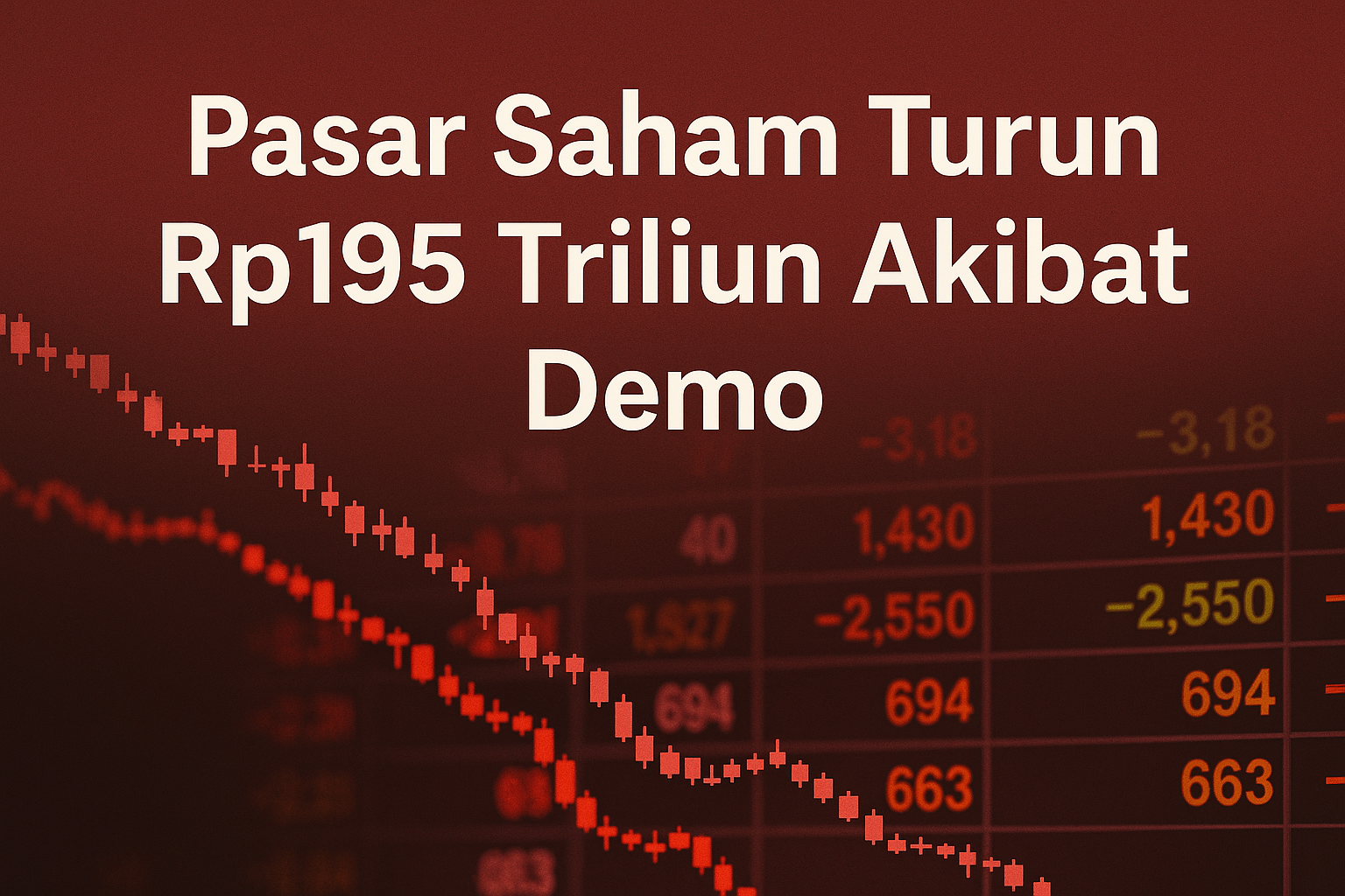 Pasar Saham Turun Rp195 Triliun Akibat Demo